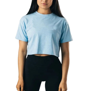 T-shirts courts respirants personnalisés pour femmes, col rond, pour le sport et l'entraînement - Product Image 5