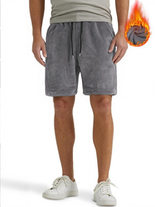 Shorts de sport pour hommes, taille mi-haute, avec cordon de serrage, couleur unie, en tissu respirant, pour la course, personnalisables, style jogger - Product Image 3