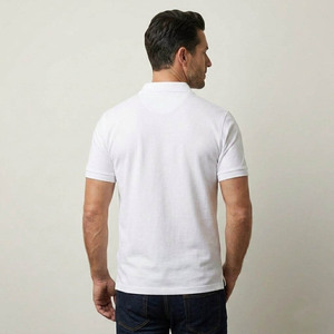 Polo en piqué de coton uni pour homme, haute qualité, coupe classique, respirant, tricoté, style décontracté, vente en gros - Product Image 4