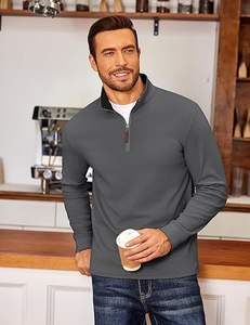 เสื้อสเวตเชิ้ตแขนยาวคอเต่าแบบซิปครึ่งตัวผ้าฟลีซสำหรับผู้ชาย - Product Image 2