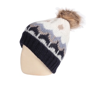 หมวกบีนนี่ถักผ้าแจ็คการ์ดใส่ได้ทั้งชายและหญิงสำหรับฤดูหนาวออกแบบโลโก้ใหม่ - Product Image 1