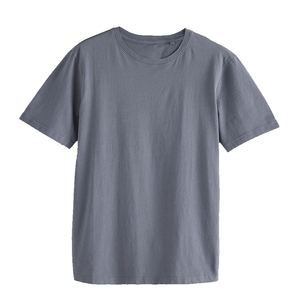 เสื้อยืดคอตตอนผู้ชายสั่งทำพิเศษ ผ้าฝ้าย 100% ระบายอากาศได้ดี คอกลมเรียบง่าย เสื้อยืดธรรมดา รับผลิตแบบ OEM แบรนด์ส่วนตัว ขายส่ง - Product Image 1