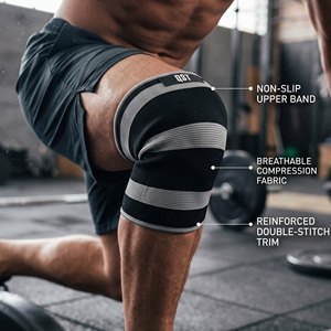 Custom Manufactured Neoprene 10mm/13mm Unisex <b>Knee</b> Sleeve <b>Compression</b> Support Professional Protection Non-Slip Fitness - Product Image 2