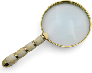 Loupe en métal vintage, verre grossissant décoratif pour la maison, le bureau, la bibliothèque, la décoration de bureau - Product Image 1