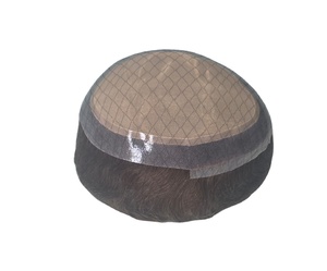 Couleur du modèle Silk Pro #   Perruque toupet 4 Remy en cheveux humains pour hommes avec patchs capillaires et insertion sans aiguille - Product Image 5