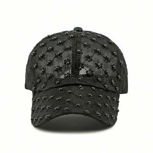 Nueva Gorra de Béisbol con Diseño Étnico de Perlas y Flores, Transpirable, con Encaje, para Mujer, Protección Solar, Moderna, para Playa y Deportes - Product Image 4