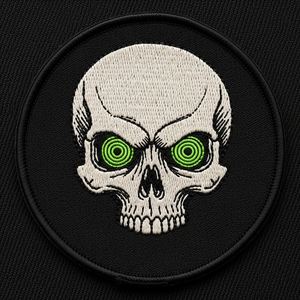 Parche Bordado Termoadhesivo de Calavera de Vampiro con Garras Cruzadas, Redondo, para Ropa, Motociclistas, Estilo Gótico, Aplique DIY, Etiqueta Personalizada para Sombrero - Product Image 6