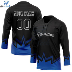 Premium Quality Custom Printed Ice Hockey Jersey 100% Polyester Breathable UV Protection Plus Size Men's Professional Players - Product Image 3