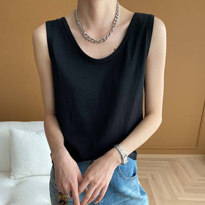Débardeur décontracté pour femme, col en V, sans manches, tricoté, respirant, camisole d'été - Product Image 3