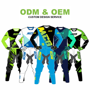 Combinaison de motocross MCB, impression par sublimation sur toute la surface, polyester respirant, nylon, uniforme pour homme avec logo et numéro d'équipe - Product Image 4