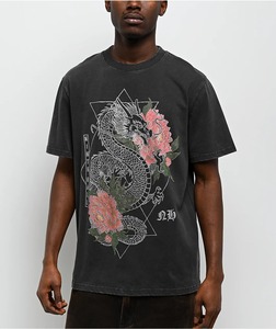 เสื้อยืดคอตตอนทรงบ็อกซี่ แขนสั้นทรงหลวม พิมพ์ลายกราฟิก สไตล์สตรีทแวร์ลำลอง สำหรับผู้ชาย - Product Image 1