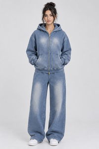 Pantalones deportivos vintage descoloridos por el sol para mujer, pantalones de chándal lavados de corte holgado, estilo urbano, informales, de mezcla de algodón, pantalones de moda. - Product Image 3