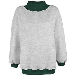 เสื้อสเวตเชิ้ตผู้หญิงสีส้มไหม้ คอเต่า มีซับใน แขนยาว ผ้าฟลีซ ทรงหลวม อุ่นสบาย เหมาะสำหรับฤดูใบไม้ร่วงและฤดูหนาว - Product Image 1