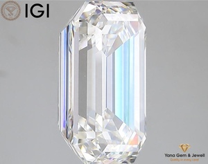 5.01 Carat F Blanc VVS2 Clarté Émeraude Coupe CVD Lab Grown Diamond 11.49 MM IGI Certificat Déclaration Anneau Boutique Bijoux - Product Image 4
