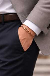 Bracelet en cuivre pur fait main, chaîne de blé, tressage Franco massif, bijoux en cuivre artisanal pour hommes et femmes, chaînes plaquées OEM - Product Image 6