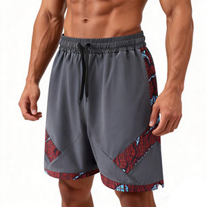 Shorts de basketball personnalisés au design rétro, en toile 100% polyester, couleur unie, décontractés, pour sports d'équipe, marque privée - Product Image 1