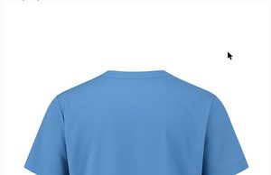 Robe d'hôpital bleue à manches courtes et col rond - Product Image 2