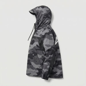 Veste coupe-vent camouflage |   Veste imperméable légère à capuche pour sports de plein air coupe-vent |   Logo personnalisé OEM disponible - Product Image 3