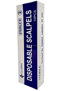 Scalpels stériles jetables, 10 lames chirurgicales, manche en plastique, ensemble d'instruments de chirurgie générale - Product Image 3