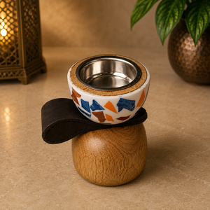 Brûleur à Bakhoor en Bois d'Acacia Moderne, Qualité Supérieure, Porte-Encens Oud, Encensoir Arabe Mabkhara, Cadeau de l'Aïd, Décoration d'Intérieur - Product Image 5
