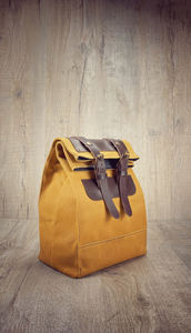 <b>Lunch</b> <b>Tote</b> <b>Bag</b> with Leather Handle and Cutlery Pocket Large Zipper Closure Durable for Work Use-LCLB-0035 - Product Image 6