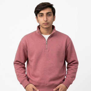 Sudadera Personalizada para Hombre con Cierre de Cremallera, Felpa de Algodón Premium, Hombros Caídos, Cuello Alto, Estilo Urbano Informal - Product Image 6