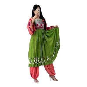 Vestido Afgano Vintage para Mujer, Vestido Maxi Bohemio Étnico Bordado Tradicional, Ropa Cultural Hecha a Mano Personalizada al por Mayor - Product Image 1