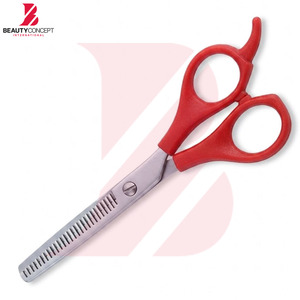 Tijeras de Peluquería Profesionales Ergonómicas con Mango de Plástico Rojo para Adelgazar y Texturizar el Cabello - Product Image 2