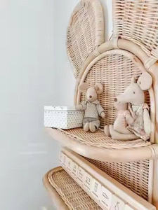 Étagère murale en rotin avec oreilles de souris mignonnes pour chambre d'enfant, étagère flottante en osier tressé à la main en forme d'animal, organisateur de rangement pour jouets - Product Image 4