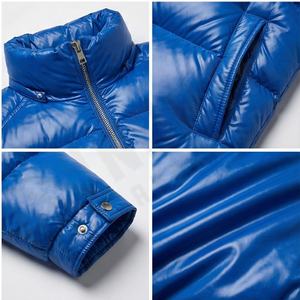 Chaqueta acolchada de alta calidad para hombre, sublimación de nailon con piel larga brillante, abrigo de invierno de talla grande a la moda para hombre, mujer y hombre - Product Image 4