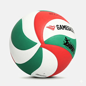 Balón de Voleibol GAMEGAZER MS-VB-1039 de PU, Duradero y Ligero, Talla 5, Peso 260-280G, Circunferencia 650-670MM, Personalizable, Cosido a Máquina - Product Image 2
