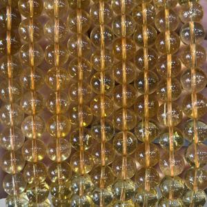 Perles de citrine naturelle de 8 mm, jaunes, lisses et polies, éco-responsables, pour la création de bijoux DIY, fourniture directe usine - Product Image 5