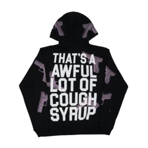 Sudadera con Capucha de Algodón 100% de Primera Calidad, Sudadera Urbana Gruesa para Hombre con Estampado 'THAT'S A AWFUL LOT OF COUGH SYRUP' - Product Image 6