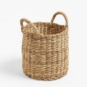 Wholesale Premium Quality Customizable Sizes Handwoven Seagrass Eco-Friendly Detachable Design Folding <b>Storage</b> <b>Basket</b> <b>Rectangle</b> - Product Image 1