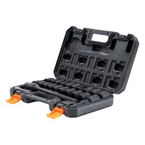 Set di chiavi a bussola a impatto da 23 pezzi con attacco da 1/2 pollice, a 6 punte, in acciaio legato Cr-V, misure SAE (da 7/16 a 1 pollice) e metriche - Product Image 2