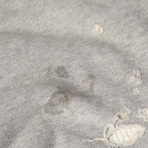 Sweat-shirt à capuche oversize court gris en molleton bouclette unisexe couleur unie avec poches effet délavé style automne - Product Image 6