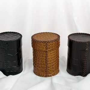 Gobelets à dés en cuir véritable noir de haute qualité, sur mesure, avec logo de marque personnalisé - Product Image 3