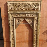 Jharokha en bois blanc sculpté, design personnalisé de haute qualité, grande taille, classique, élégant, vintage, luxe, art déco, décoration d'intérieur