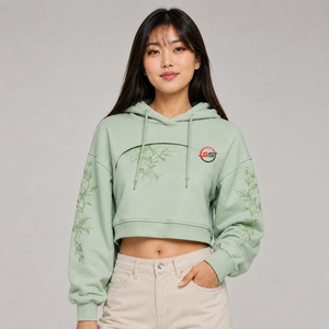 Top Selling <b>Women's</b> Cropped <b>Hoodie</b> Custom Logo <b>Soft</b> Cotton Fleece Warm Breathable Pullover Casual Wear <b>Women</b> Cropped <b>Hoodie</b> - Product Image 1