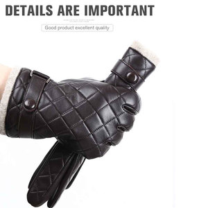 Guantes de Cuero para Invierno, Aislantes, Suaves, Antideslizantes, Duraderos, Transpirables, para Deportes al Aire Libre - Product Image 2