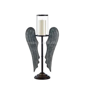 Galvanisé Ailes Pilier Bougeoir - Product Image 1