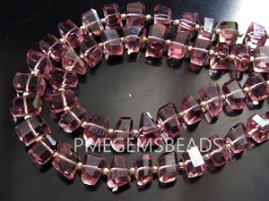 Kunzite Rose Quartz Tumble Nuggets Facettes Hydro Forme Irrégulière 8 Pouces 10-8MM Pierre Lâche pour Cristal Lampwork Perles De Verre - Product Image 2