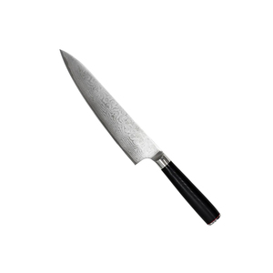 Cuchillo de Cocina Artesanal UM STEEL, Hoja de Acero de Damasco con Acabado Pulido, Mango de Madera, Funda de Cuero, Filo Afilado para - Product Image 3
