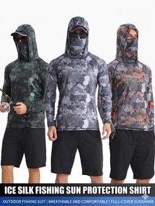 Sweat à capuche de pêche camouflage pour homme UPF 50 Anti-UV à manches longues, vêtements de sport d'extérieur - Product Image 4