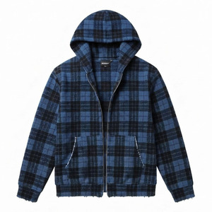 Sweat à capuche unisexe personnalisé brodé zippé en maille gaufrée 100 % coton, respirant, effet vintage délavé et vieilli, coupe oversize pour l'automne - Product Image 1