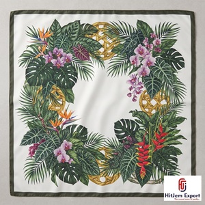 Custom Premium Square Scarves Lightweight Fabric Fashion Accessories OEM Manufacturer Zanzibar Custom Fabric Products Bulk - Product Image 1