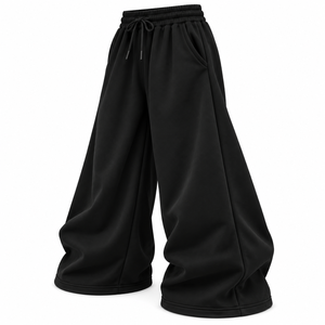 Pantalones Capri de Pierna Ancha para Hombre, Color Sólido, con Cintura Ajustable con Cordón y Bolsillos, Estilo Casual, Tela de Algodón Transpirable - Product Image 5