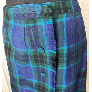 กระโปรงกิ๊ลท์ลายสก็อตแบบจีบสไตล์วินเทจ ทำจากผ้าขนสัตว์แท้ 100% สีดำ ลายทาร์ทัน สำหรับผู้หญิง ขายส่ง - Product Image 5