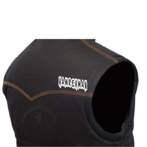 Chaleco de Soldador Personalizado de Cuero Resistente al Fuego, Traje de Soldadura Personalizado de Cuero de Alta Calidad Resistente al Calor - Product Image 5
