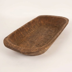 Bol à pâte rustique en bois sculpté à la main, centre de table style ferme, écologique, pour la fabrication de bougies - Product Image 2